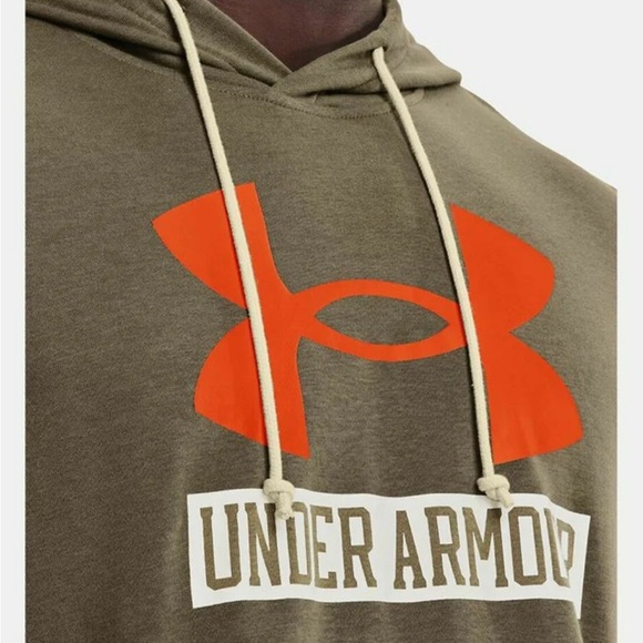 NWT Mens Under Armour Rival Terry Tent Logo LongSleeve  Hoodie 1370390 361 SZ2XL - Picture 5 of 12